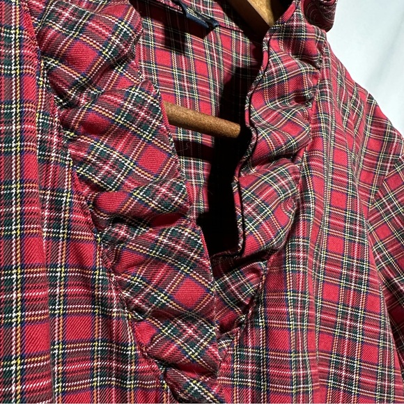 Brooks Brothers Tops - BROOKS BROTHERS Ruffle Tartan Blouse Quiet Luxury Old Money Equestrian